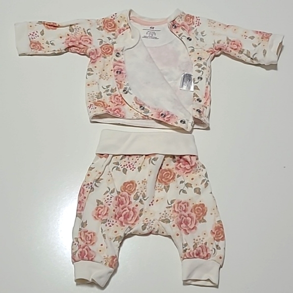 H&M NEW BORN BABY GIRL JOGGING SET - Picture 7 of 9